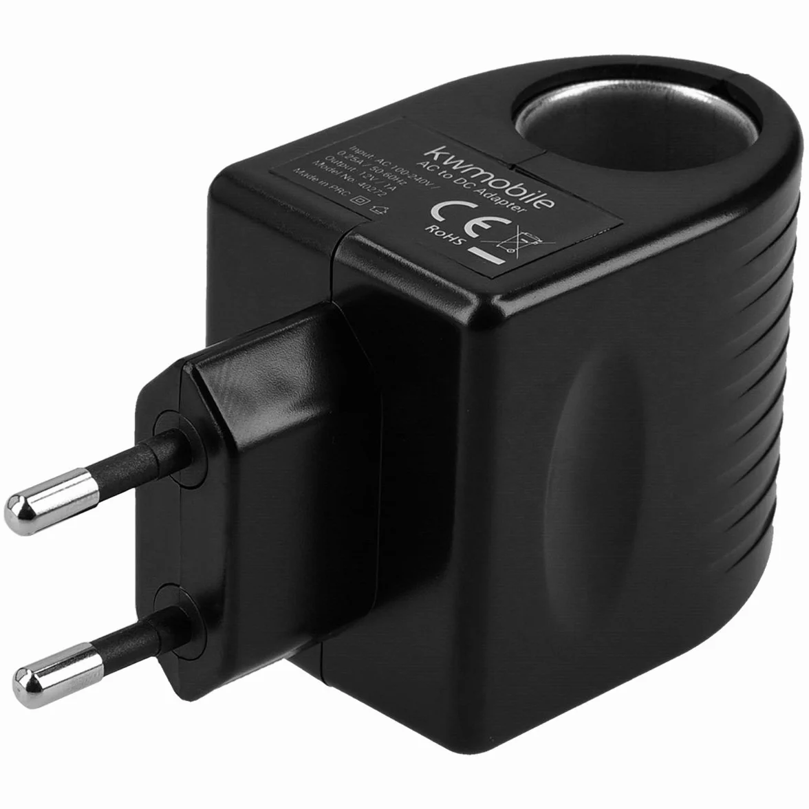 kwmobile Przetwornica napięcia 230 V na 12 V do przyczepy kempingowej – adapter do gniazda zapalniczki samochodowej – 1000 mA i maks. 12 W – adapter 230 V na 12 V