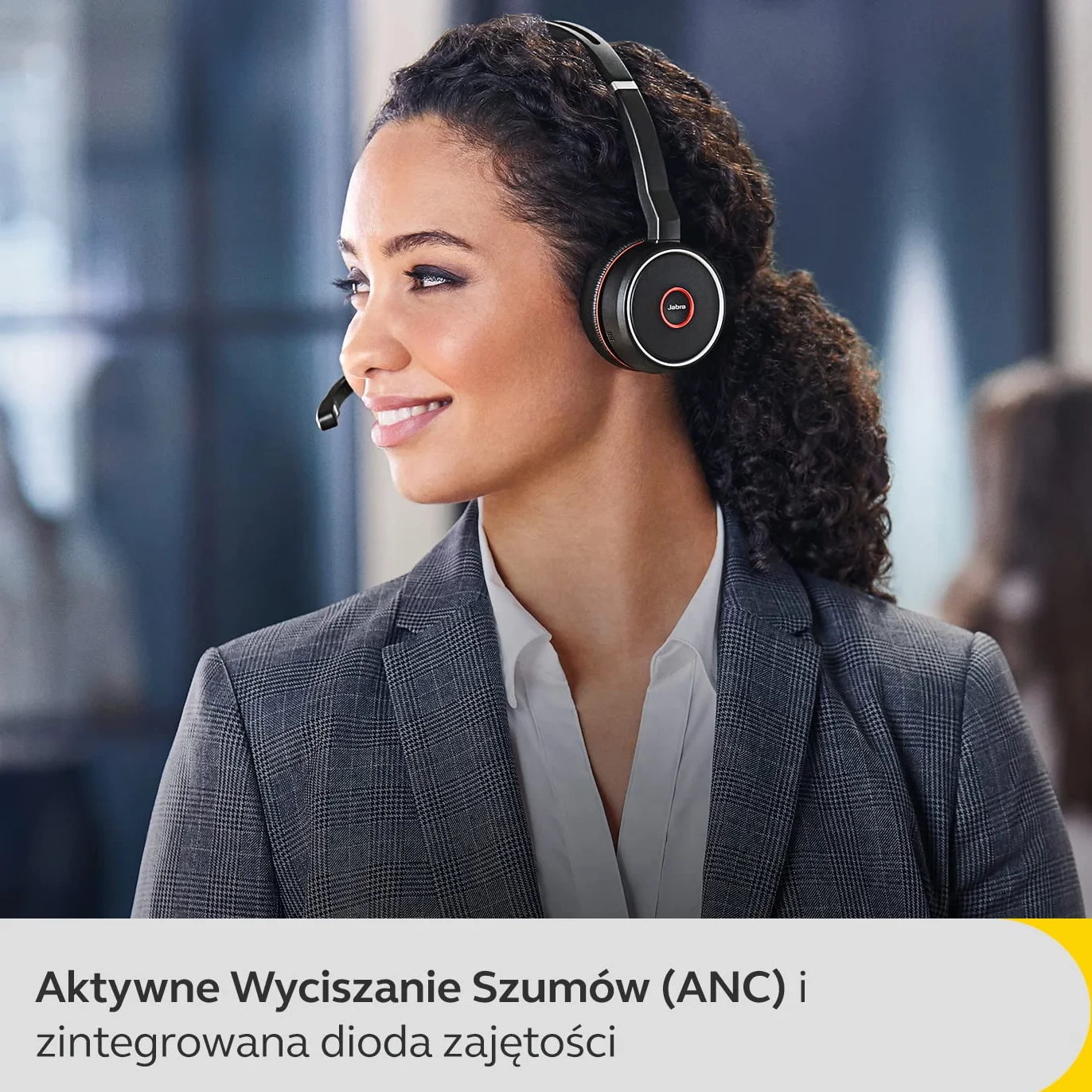 Jabra Evolve 75 SE - bezprzewodowy zestaw słuchawkowy Bluetooth stereo - z mikrofonem i aktywną redukcją szumów - certyfikat MS Teams, współpracuje ze wszystkimi platformami - czarny
