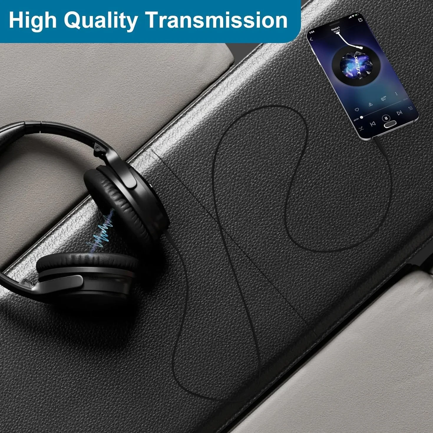 Toxaoii Kabel audio kompatybilny z Bose 700 QuietComfort QC45 QC35II QC35 QC25 SoundTrue Soundlink On-Ear 2 OE2 Kabel pomocniczy (czarny)