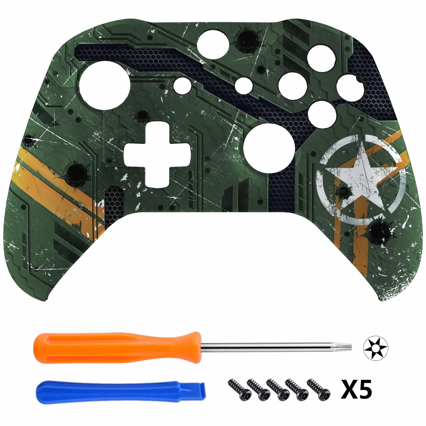 eXtremeRate Armie Miecza Przód Housing Shell Faceplate dla Xbox One S & dla Xbox One X Controller Model 1708 — Controller Nie Wchodzi W Skład Zestawu