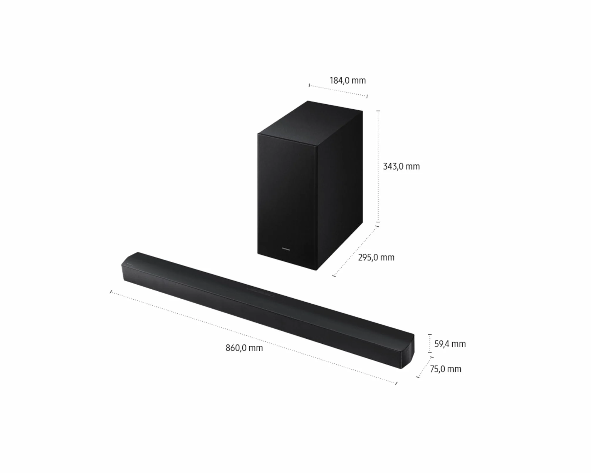Samsung HW-B650F 3.1-kanałowy soundbar do telewizora, bezprzewodowy subwoofer, Dolby Atmos i DTS Virtual:X, Q-Symphony and Adaptive Sound