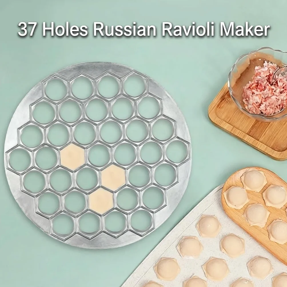 Forma do pierogów, 37 otworów Forma do pierogów ravioli maker ze stopu aluminium formy do pieczenia ciasta akcesoria kuchenne