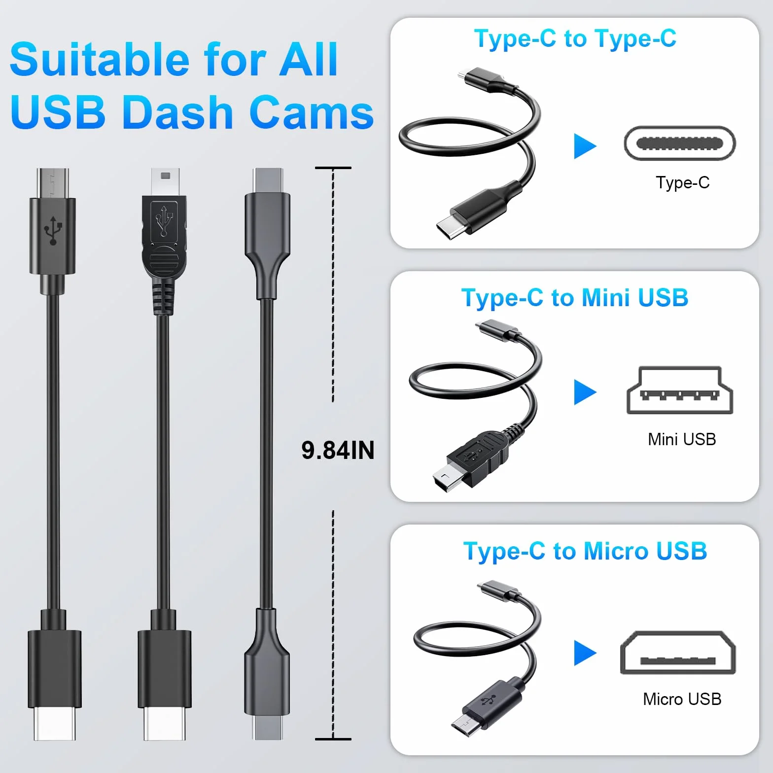 Dashcam Power Adapter 7 Pin Custom for Chevy, Ford, Honda, Lexus, Mitsubishi, Nissan, Toyota and more, Hide The Wires,GPS Radar Mirror Camera Dash Cam Adapter Cable, Connects to Rearview Mirror