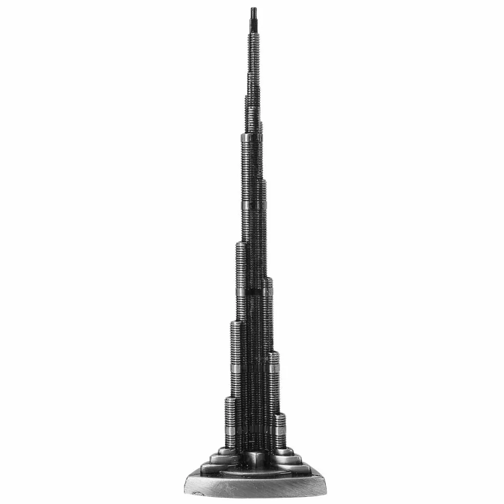Burj Khalifa Tower Model Dubai Tower Model Miniaturowy Ornament Model ze Stopu Kreatywne Modelowanie Dekoracje Biurowe