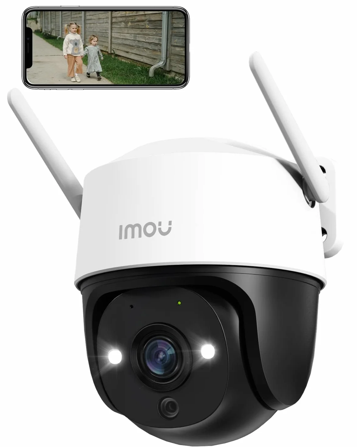 Imou 2.5K (4MP) Zewnętrzna kamera monitorująca WiFi PTZ, zewnętrzna kamera IP 360 ° WiFi, 30 m kolorowy noktowizor, wykrywanie ludzi AI, inteligentne śledzenie, wodoodporność IP66