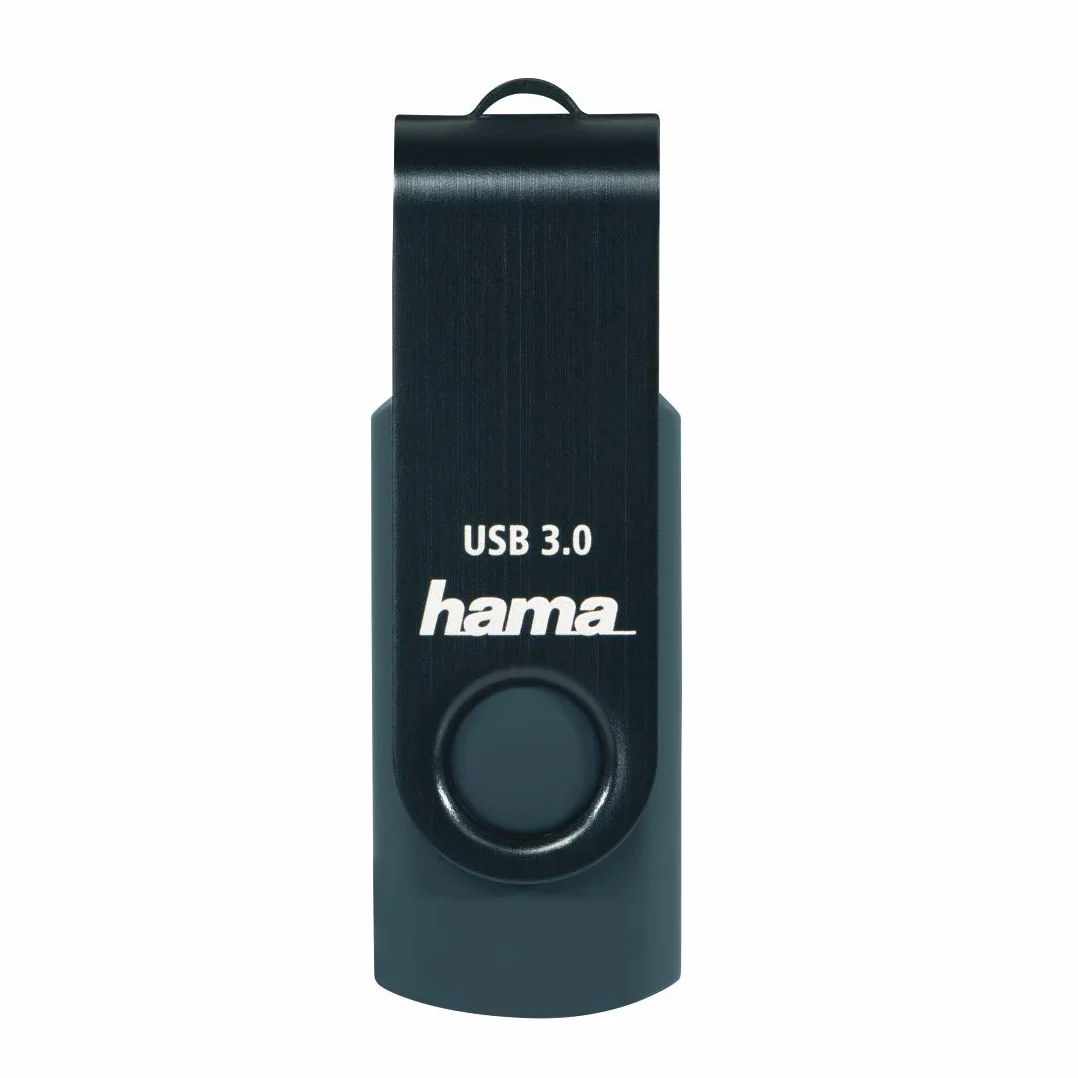 Hama pendrive dysk USB A 3.0 (64 GB, 64GB, pamięć flash, 70 MB/s, metalowy, przenośny, zewnętrzny) niebieski