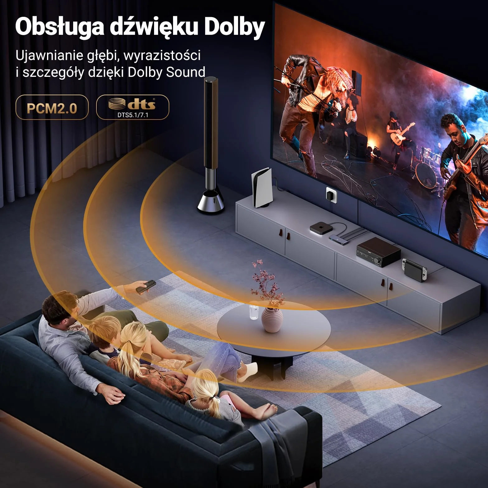 UGREEN PrzełąCznik Hdmi 8k@60hz 5 Wejść 1 WyjśCie Aluminium ObsłUga 4k@240hz Hdr10+ Hdcp 2.3 Cec Rozdzielacz Hdmi 2.1 Z Zasilaczem Kompatybilny Z Ps5/4 Xbox Switch Roku Apple Tv Fire Stick