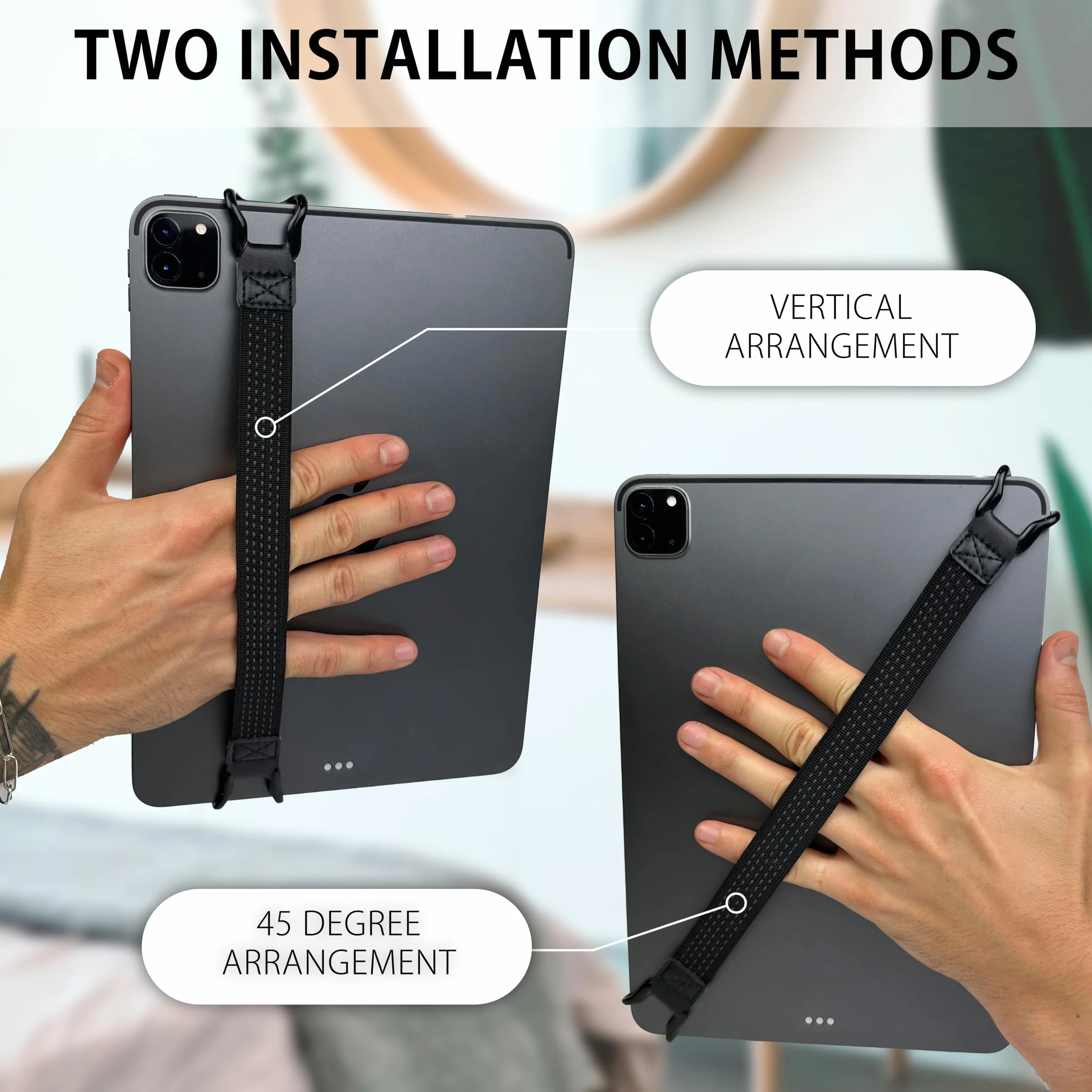 MyGadget Uchwyt na tablet – uniwersalny uchwyt ręczny [ 6,3" do 11" ] – pasek na rękę m. in. do Apple iPad Air/Pro, Samsung Galaxy Tab, Kindle Paperwhite