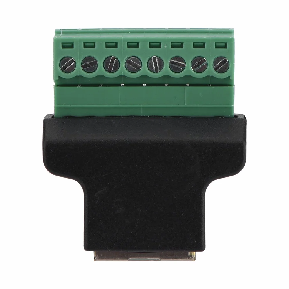 Złącze Ethernet DVR RJ45, ASHATA RJ45 złącze żeńskie do 8-pinowego złącza zacisku śrubowego