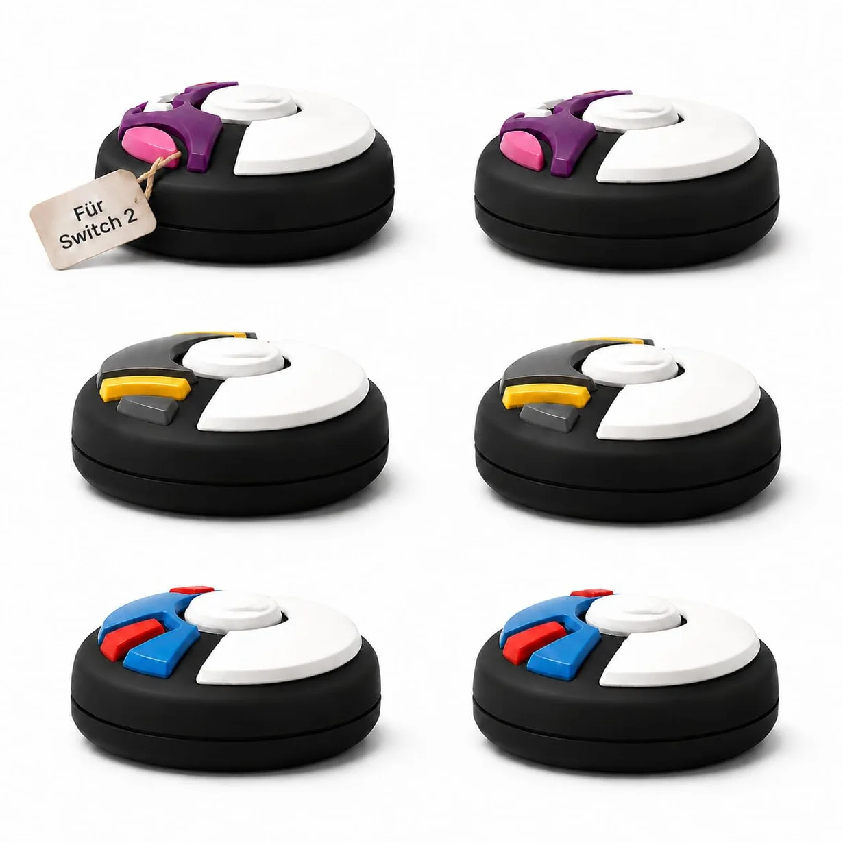 MatoSan® 6x Nasadki na Thumbstick – kompatybilne z konsolą Switch 2 – silikonowe nakładki na joystick – zwiększona precyzja i ochrona – ergonomiczne akcesoria gamingowe (Wersja 3)