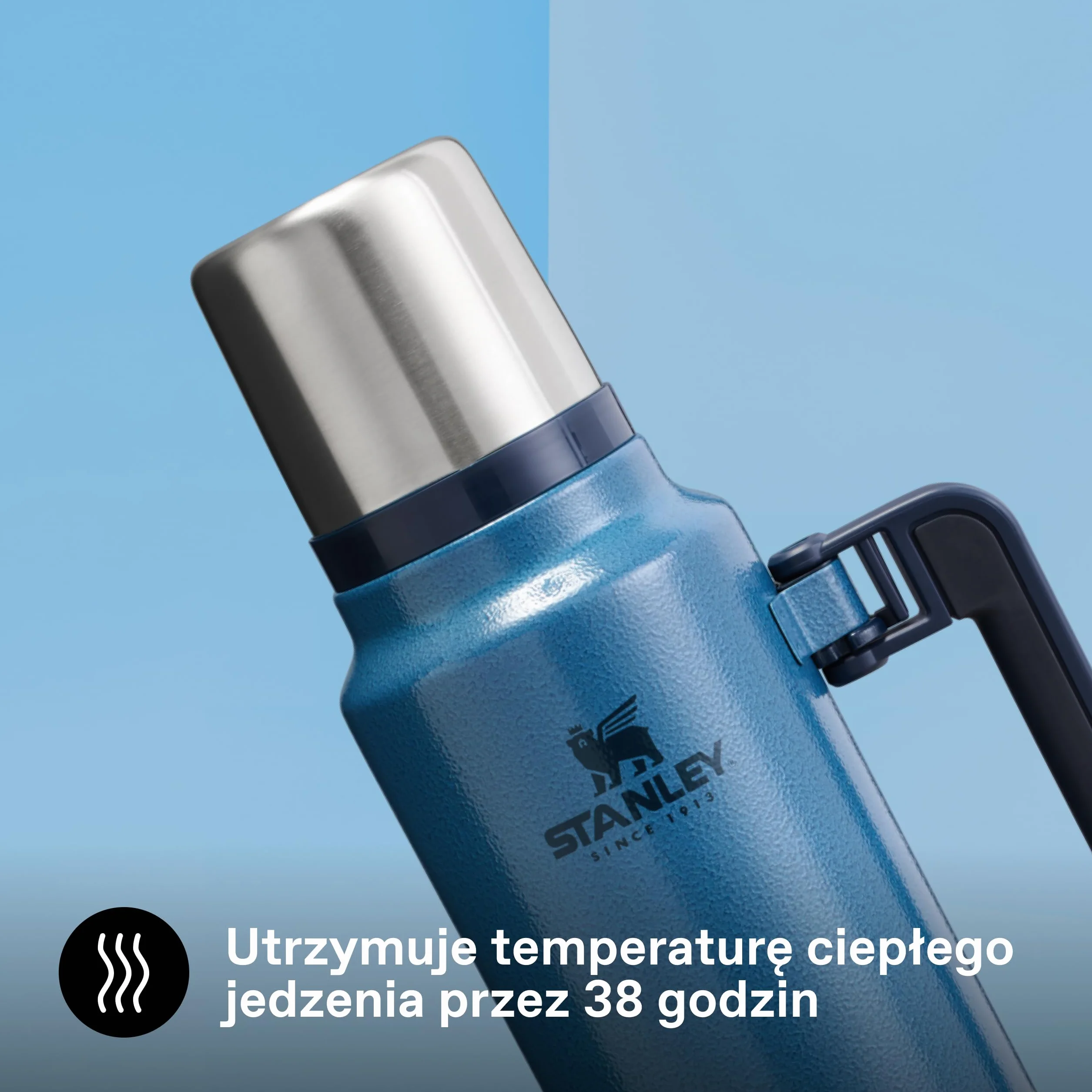 Stanley Classic Legendary Termos 1.4L - Termos ze Stali Nierdzewnej Bez BPA - Utrzymuje ciepło przez 40 godzin - Zimno 35 Godzin - Szczelna nakrętka pełniąca rolę kubka - Do Mycia w Zmywarce - Lake