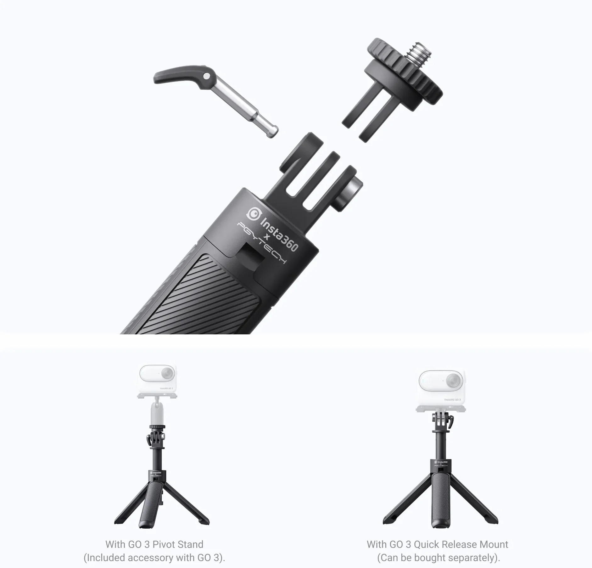 Insta360 Mini Statyw 2 w 1 dla X3, Link, ONE RS, R, X2, GO 2, X - Czarny
