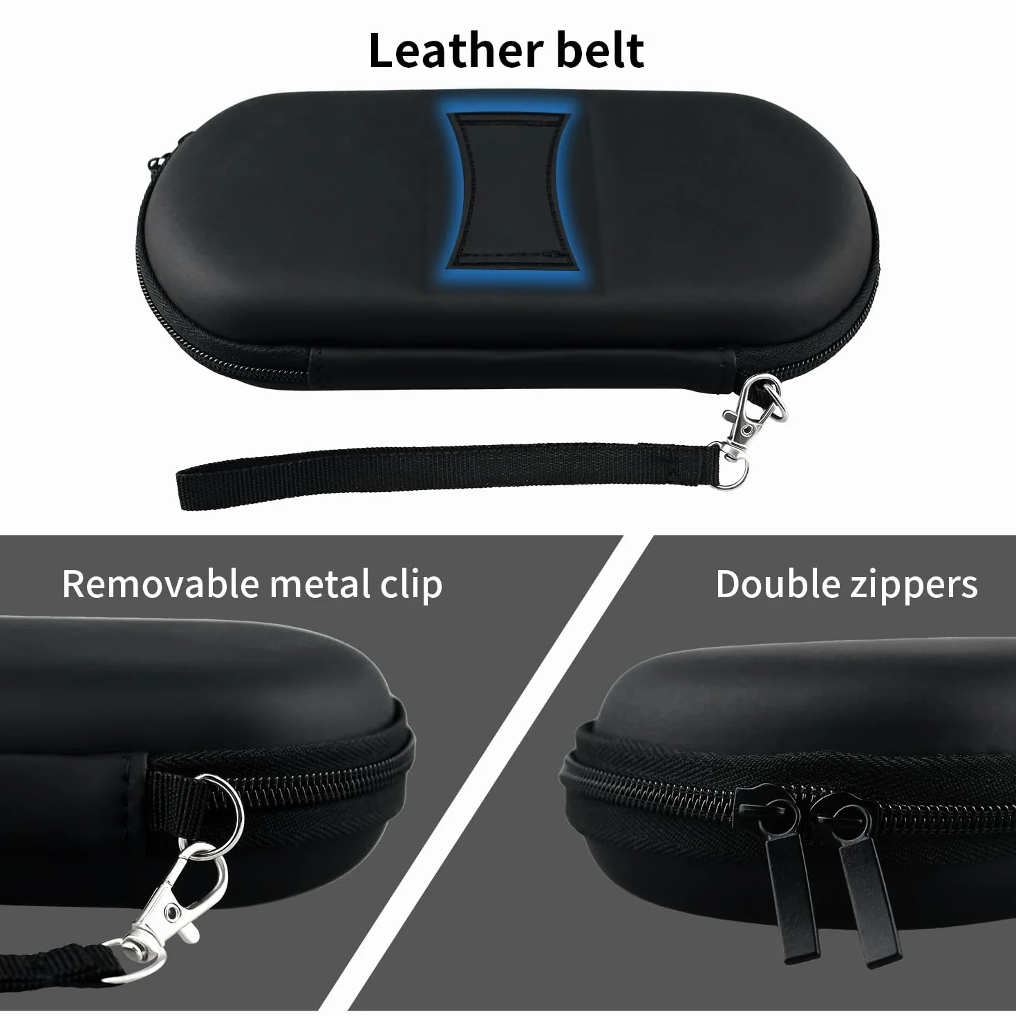 OSTENT Eva Hard Travel Carry Cover pokrowiec ochronny do Sony PSP 1000 2000 3000, czarny, Ochraniacz