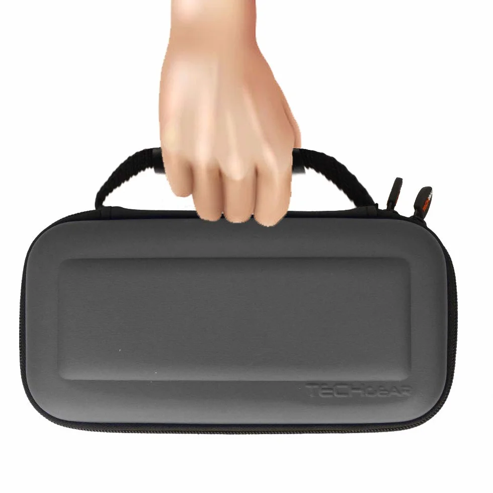 TECHGEAR Switch Lite Etui Ochronne - Twarde Etui Transportowe Do Przechowywania Kompatybilne z Nintendo Switch Lite, 8 Gniazd Na Karty Do Gier + Akcesoria [Szare]