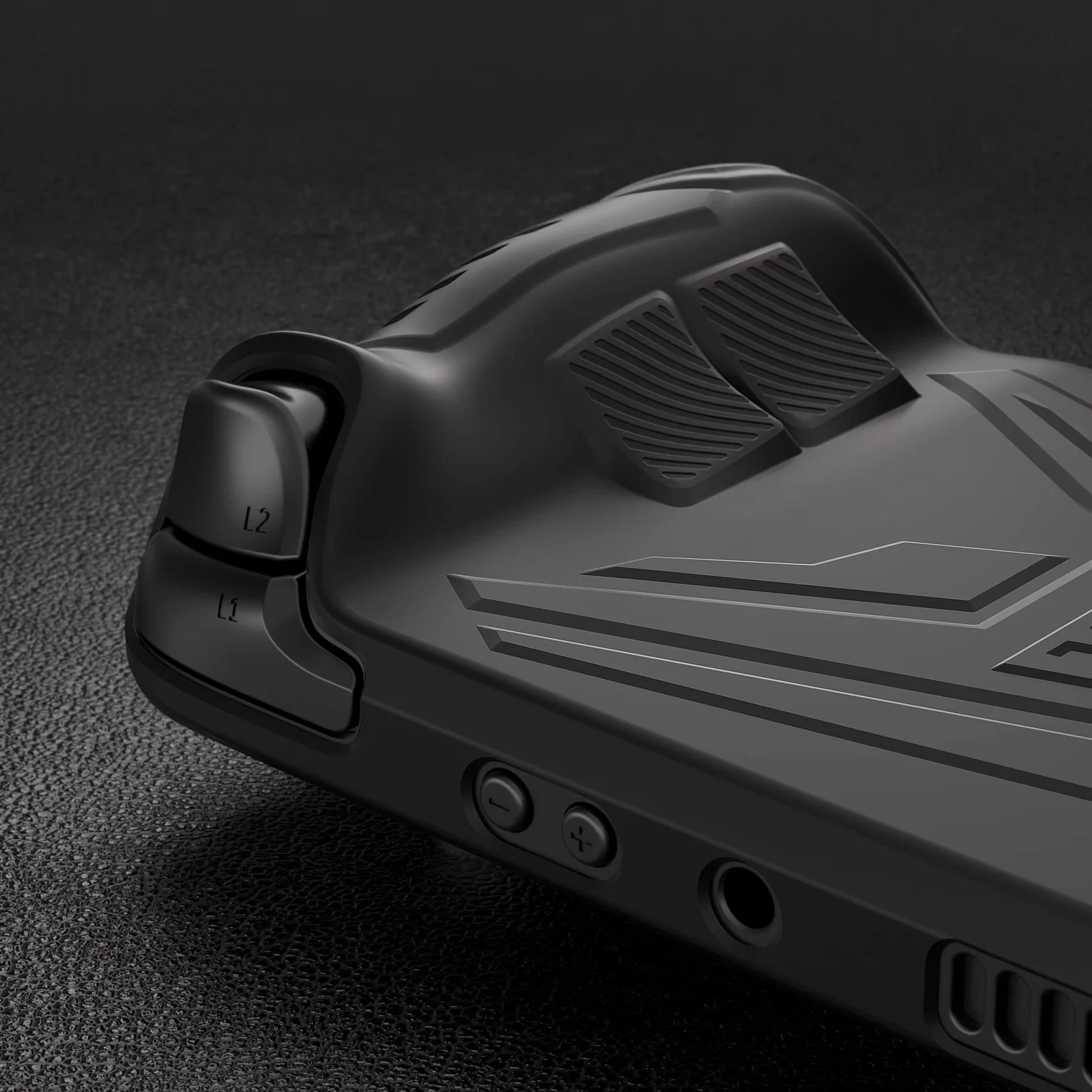 PlayVital Etui Ochronne do Steam Deck LCD,Miękkie Silikonowe Ochronne na Konstrukcja Tylnego Przyciski do Steam Deck LCD,Skóry Etui i Nakładkami Joysticka-Czarne(Armor Series)