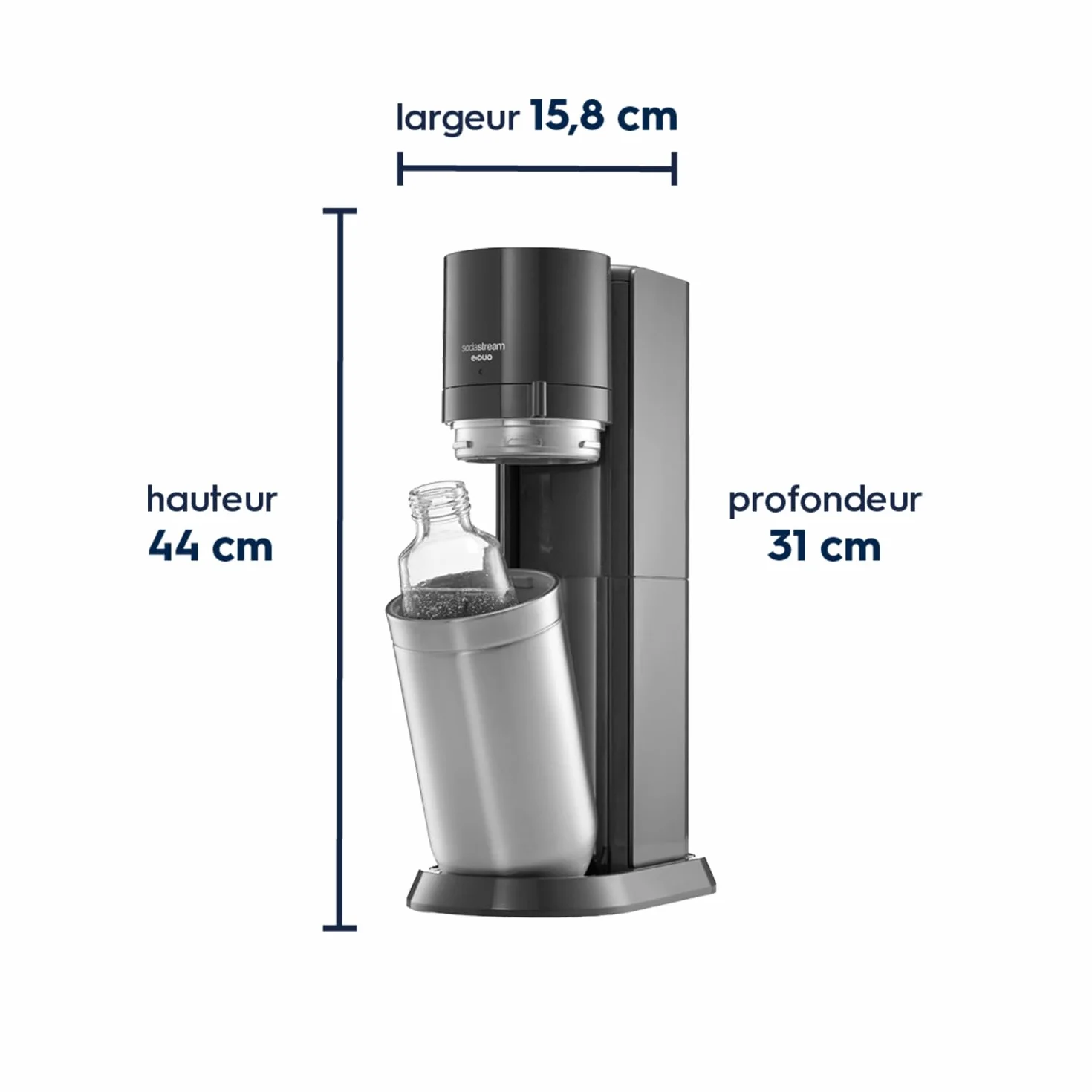 Sodastream Duo Saturator Czarny 44 cm