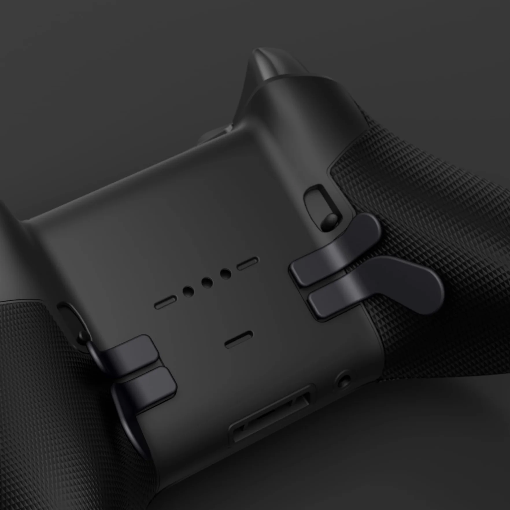 Wiosła ze Stali Nierdzewnej eXtremeRate 4 Szt Metal Czarny, Części Zamienne Zestawy Akcesoriów Wymiana Blokady Spustu Włosów dla Xbox One Elite/Elite Seies 2/Elite 2 Core Controller