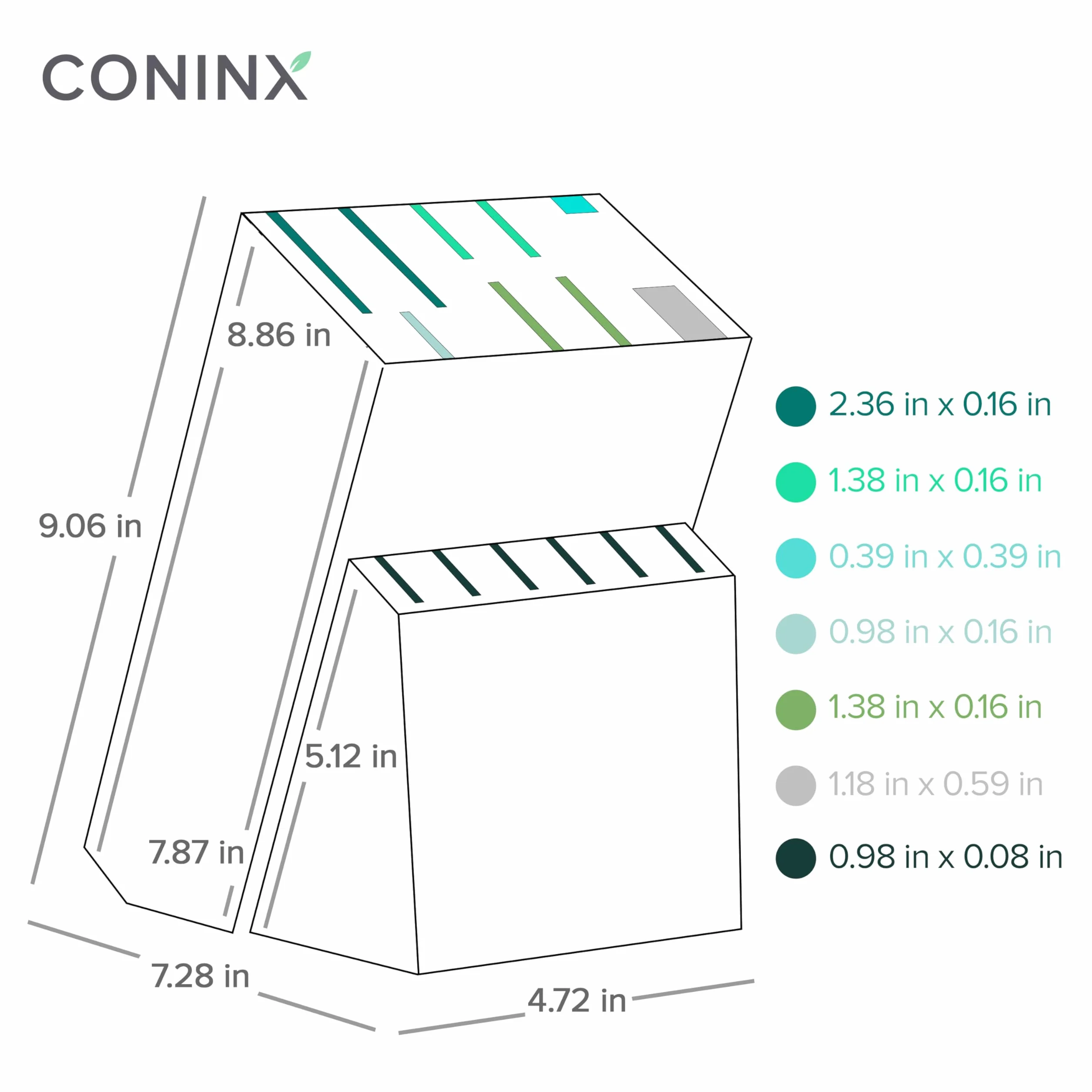 Coninx Blok na Noże Kuchenne z Drewna Akacjowego Stojak Pusty