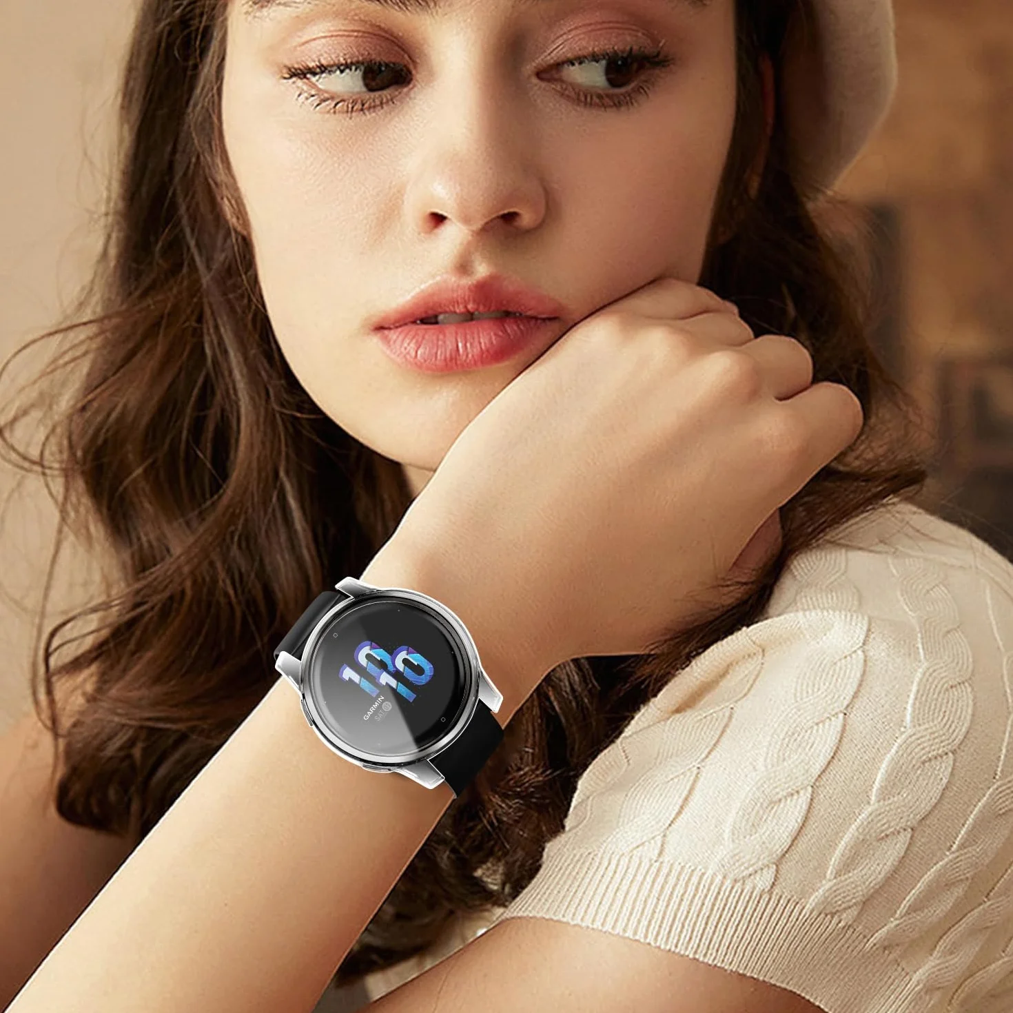 ivoler 3 sztuki etui z osłoną ekranu do Garmin Vivoactive 4 45 mm / Garmin Venu 2 45 mm, pełne etui ochronne z miękkiego TPU, cienkie, odporne na zarysowania etui (2 przezroczyste i 1 czarne)