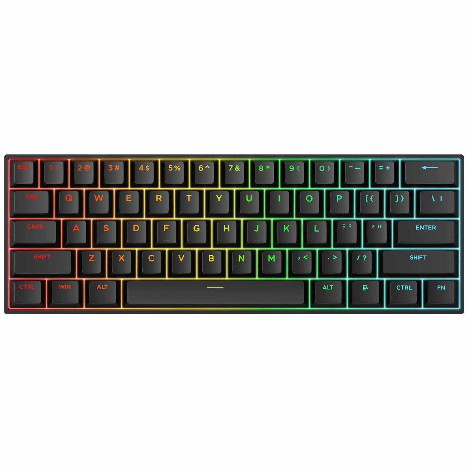 MCHOSE Ace60 Pro HE klawiatura gamingowa 60% 8000 Hz Rapid Trigger RGB przełącznik magnetyczny 0,01 mm