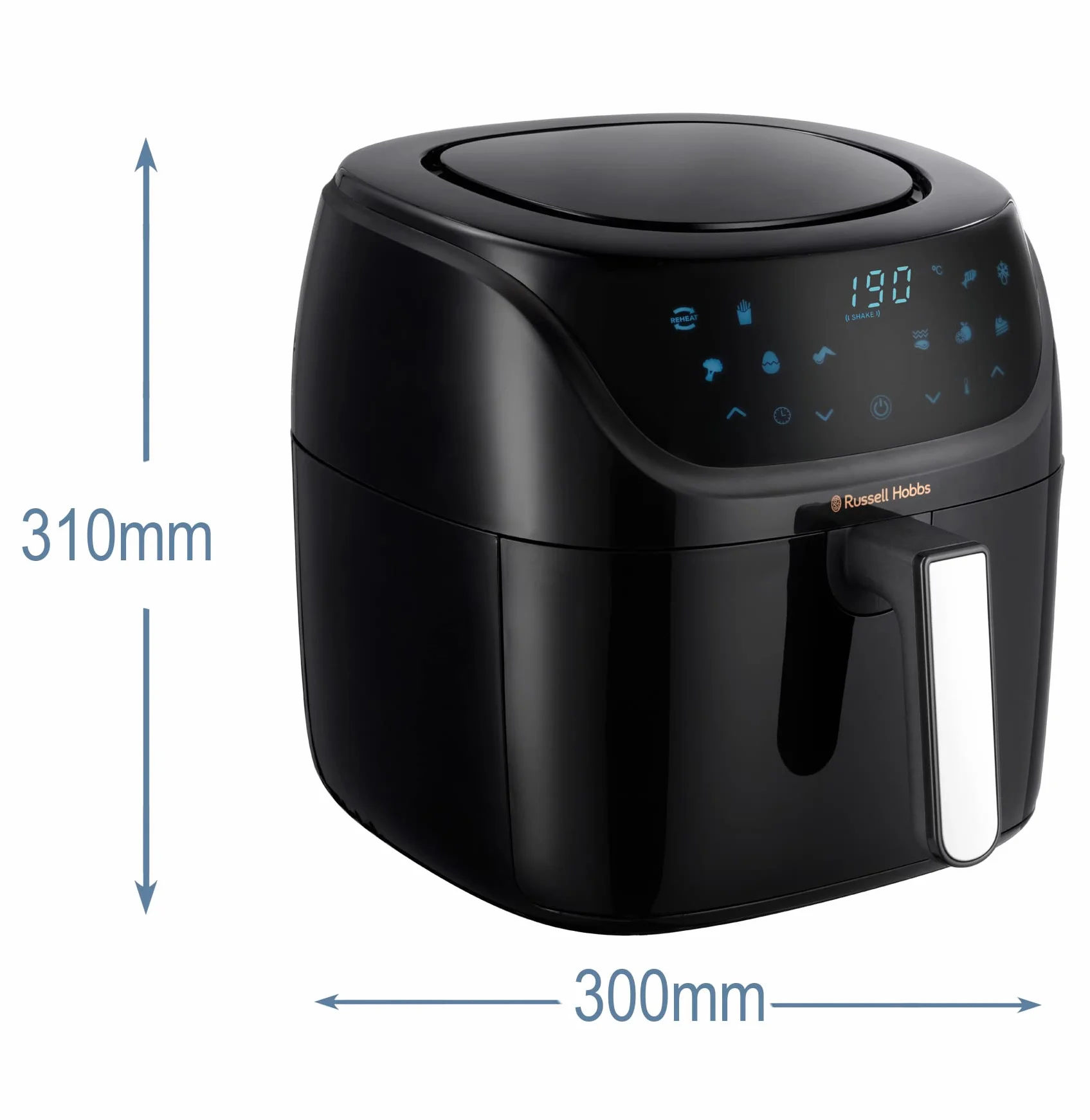 Russell Hobbs Frytkownica beztłuszczowa XXL 8L [7 funkcji gotowania, 10 programów] Rapid Air (można myć w zmywarce, max. 220°C, frytkownica bez oleju, grill, pieczenie, smażenie) SatisFry 27170-56