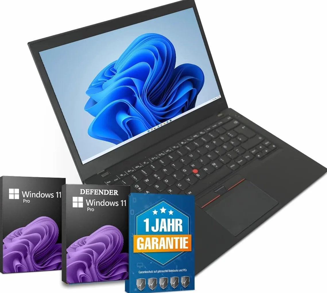 Lenovo ThinkPad T470s UltraBook 14" laptop Full HD z procesorem Intel Core i5-6300U @ do 3 GHz, 8 GB RAM, 256 GB SSD, z systemem Windows 11 Pro i oprogramowaniem antywirusowym