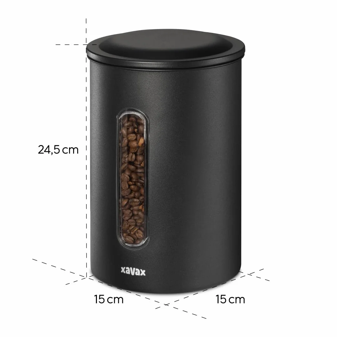 Xavax Pojemnik na kawę ze stali 1 kg czarny