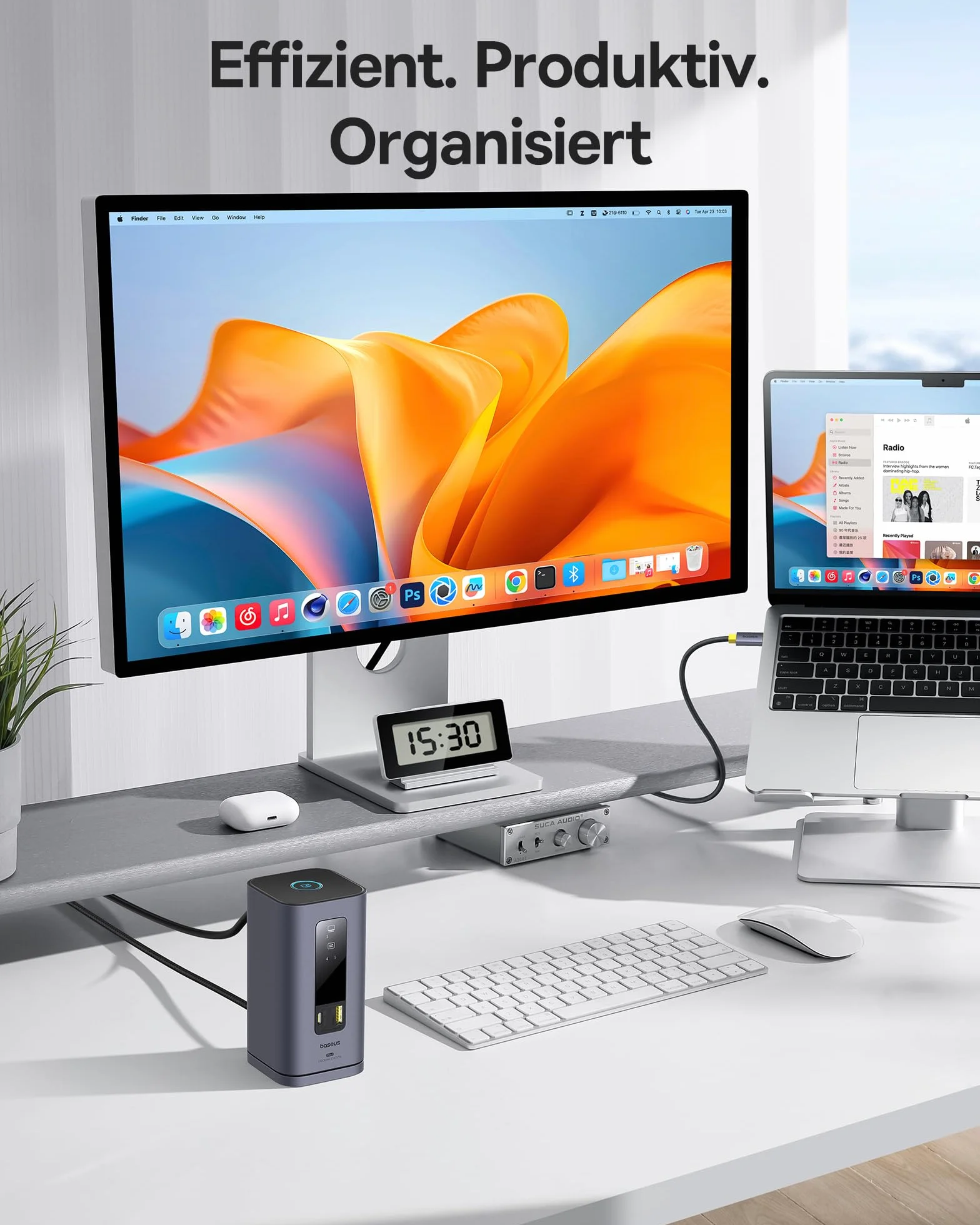 Baseus Spacemate Displaylink stacja dokująca USB C 11 w 1, 3 monitory 4K, 10 Gbps USB-C/A, 100 W PD, Ethernet, audio, do M1/M2/M3/Win i MacOS