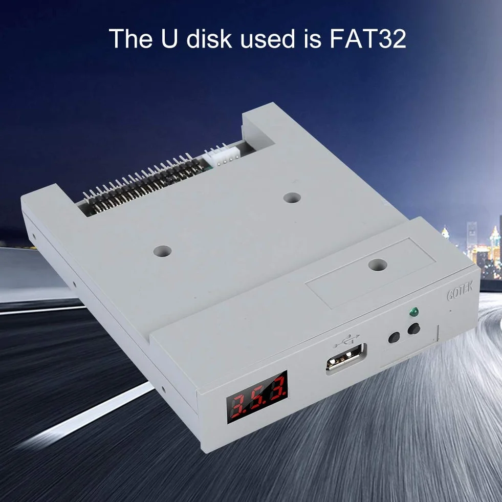 Emulator dyskietek USB, 1M44-U100 3,5 cala 1,44 MB USB SSD Emulator Plug and Play, wbudowana pamięć do przełączania danych i konwersji nadaje się do dyskietek przemysłowych urządzeń