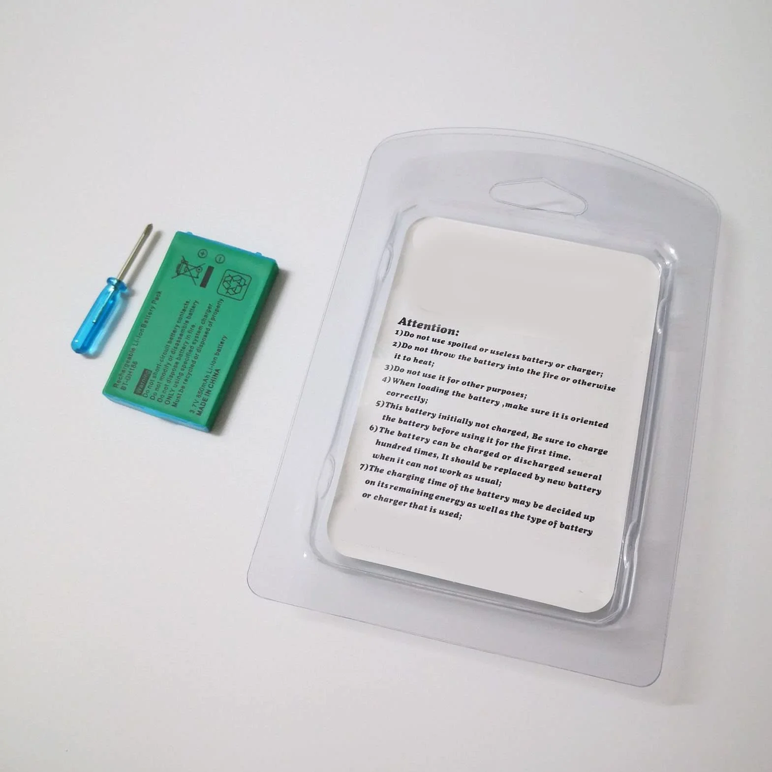 Wymiana akumulatora litowo-jonowego 3,7 V 850 mAh z wkrętakiem do GBA SP Game Boy Advance SP