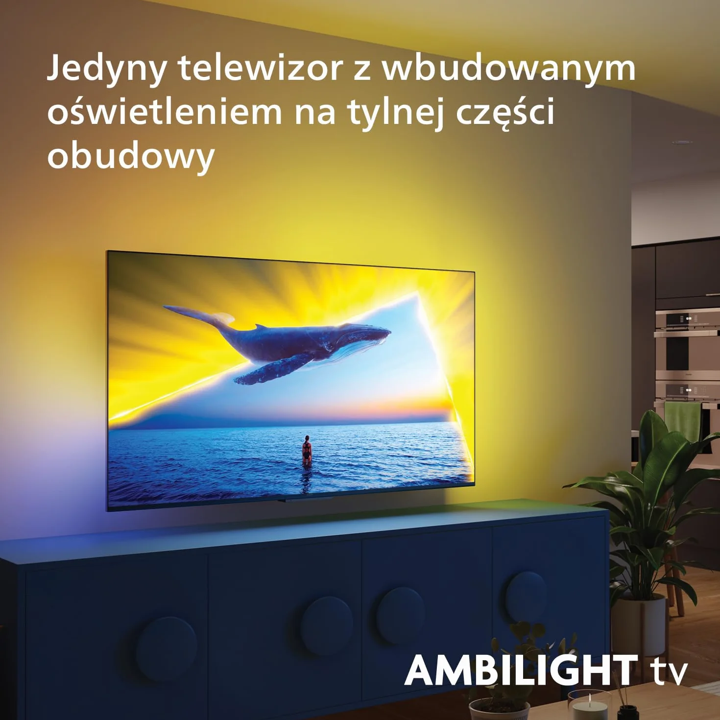 Philips Ambilight TV 43PUS8109 4K LED Smart TV 43-calowy z technologią Pixel Precise Ultra HD, platformą Titan OS i dźwiękiem Dolby Atmos, który współpracuje z asystentami Alexa i Google