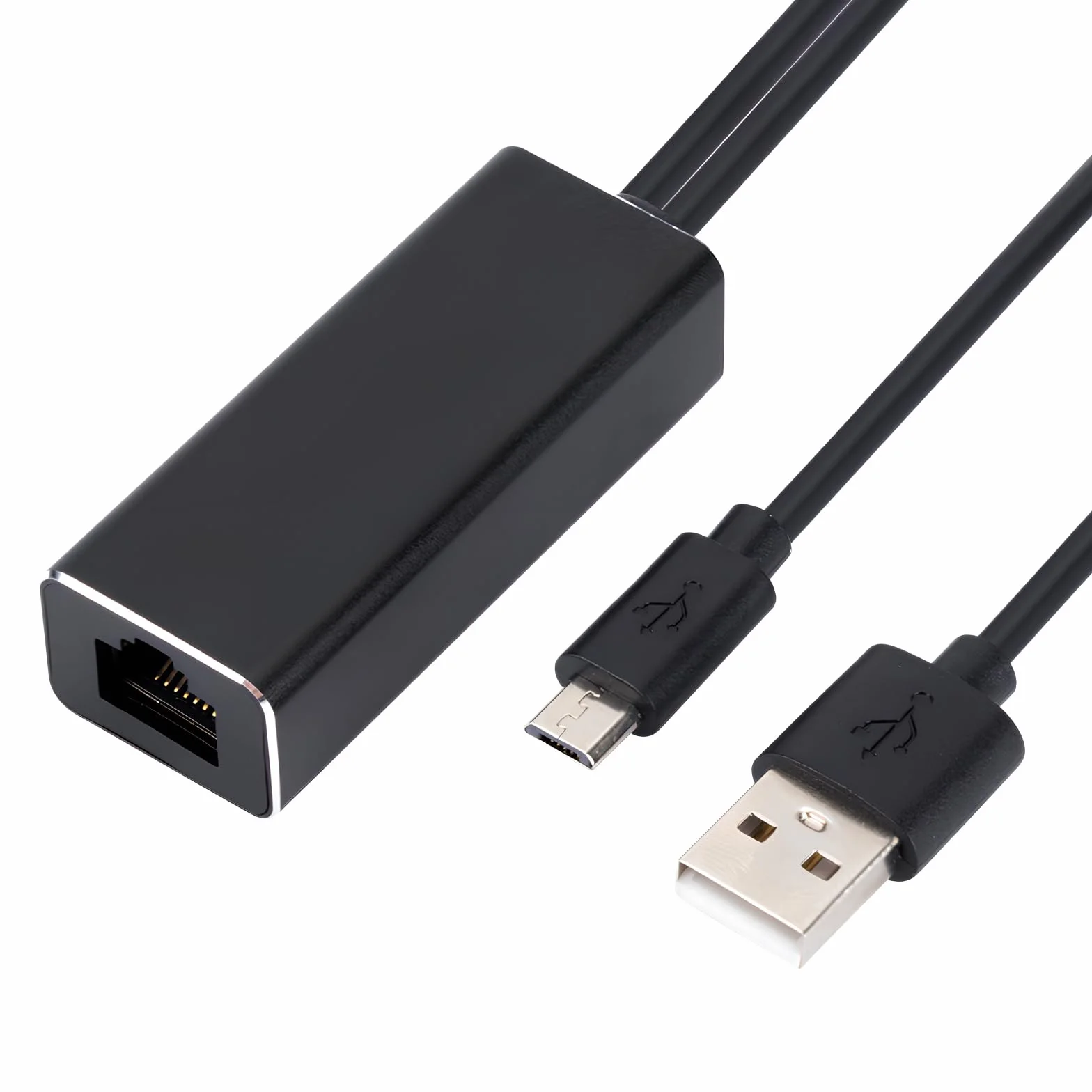 Adapter Ethernet do Fire TV Stick & Chromecast, Micro USB na RJ45 LAN adapter sieciowy, 100 Mbps Ethernet