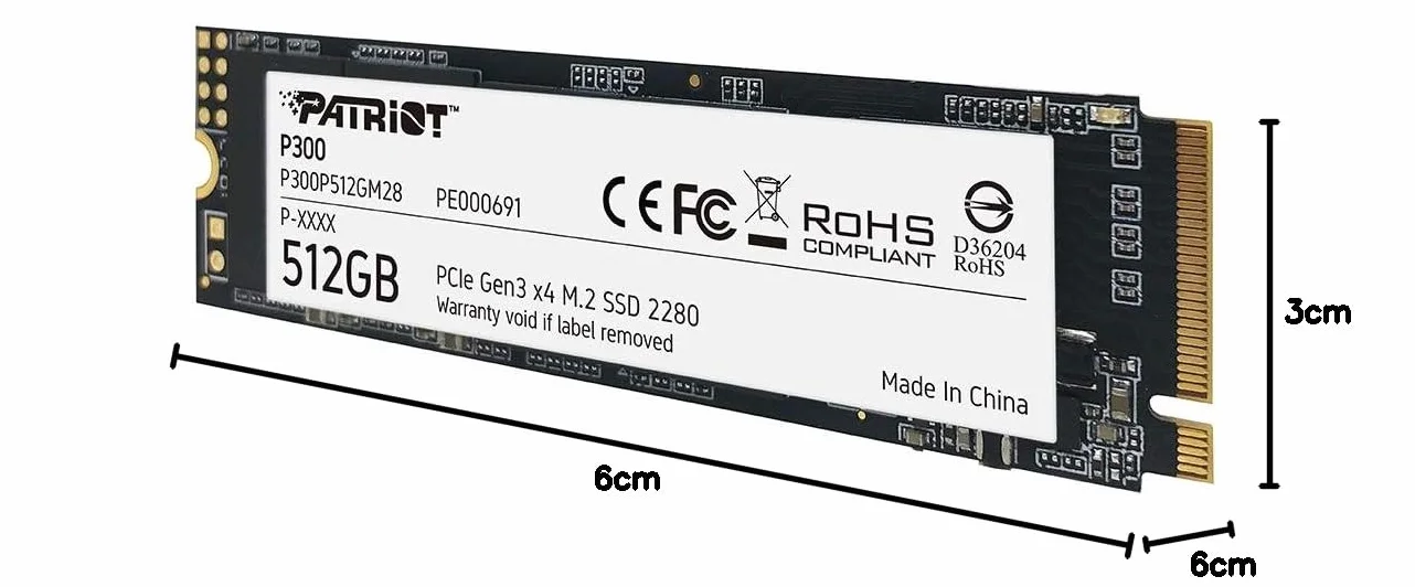 Patriot P300 M.2 PCIe Gen 3 x4 512 GB niskie zużycie energii SSD