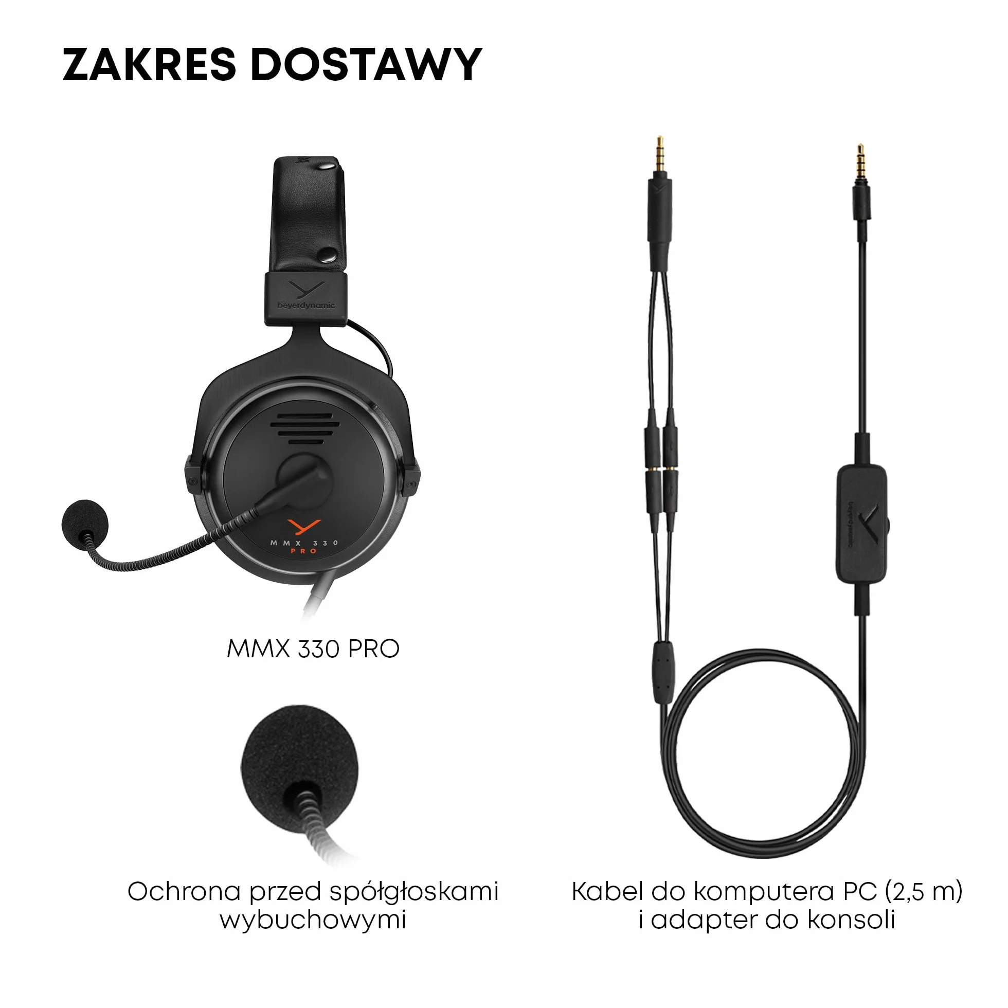 beyerdynamic MMX 330 PRO otwarte słuchawki gamingowe z przetwornikiem STELLAR.45 i mikrofonem pojemnościowym, przewodowe słuchawki gamingowe Made in Germany