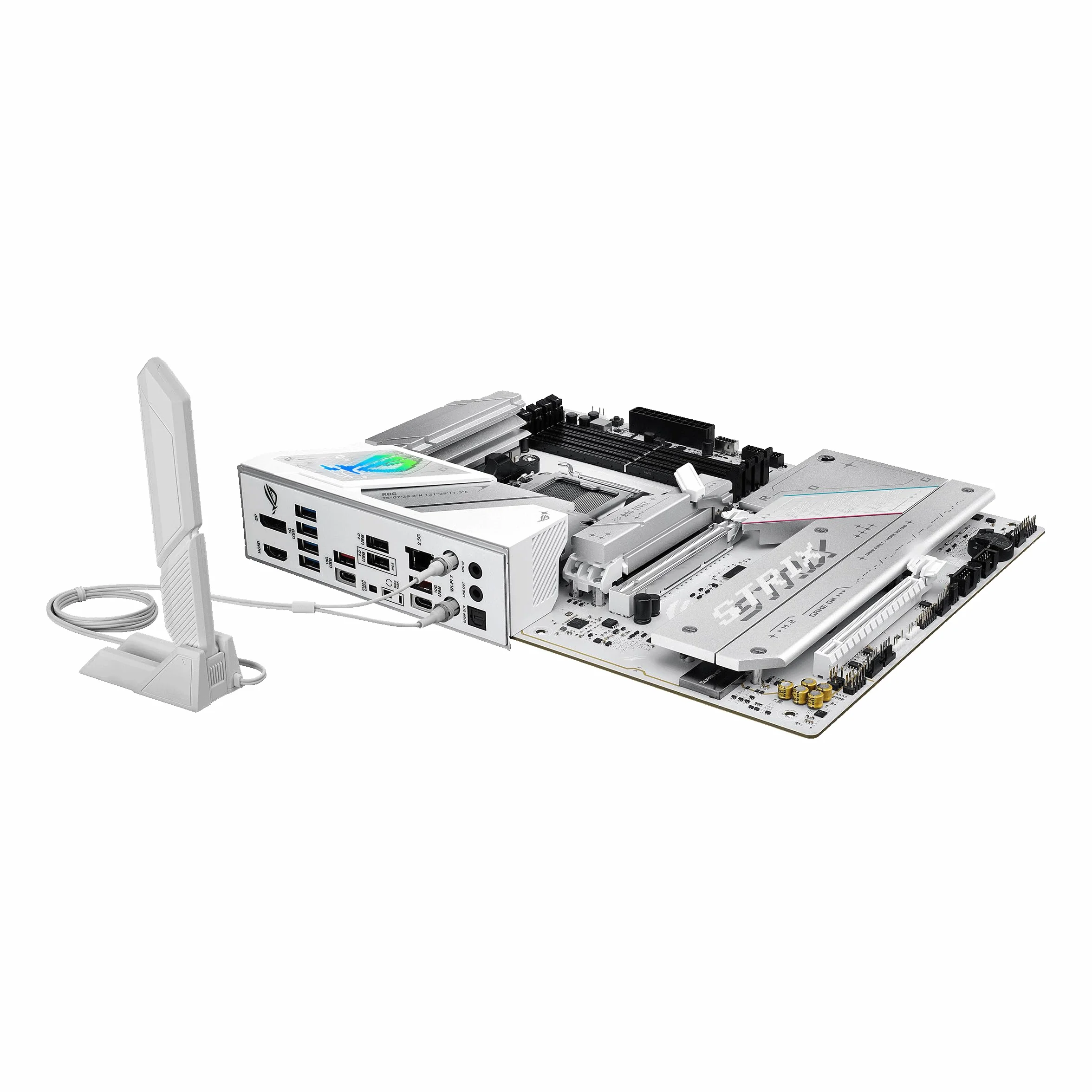 ASUS ROG Strix B850-A do gier WiFi, płyta główna AMD ATX, 14+2+2 fazy zasilania, gniazdo DDR5, PCIe 5.0 z gniazdem Q-Release, 4 gniazda M.2, WiFi 7 z anteną Q, AI Advisor, AI Networking II