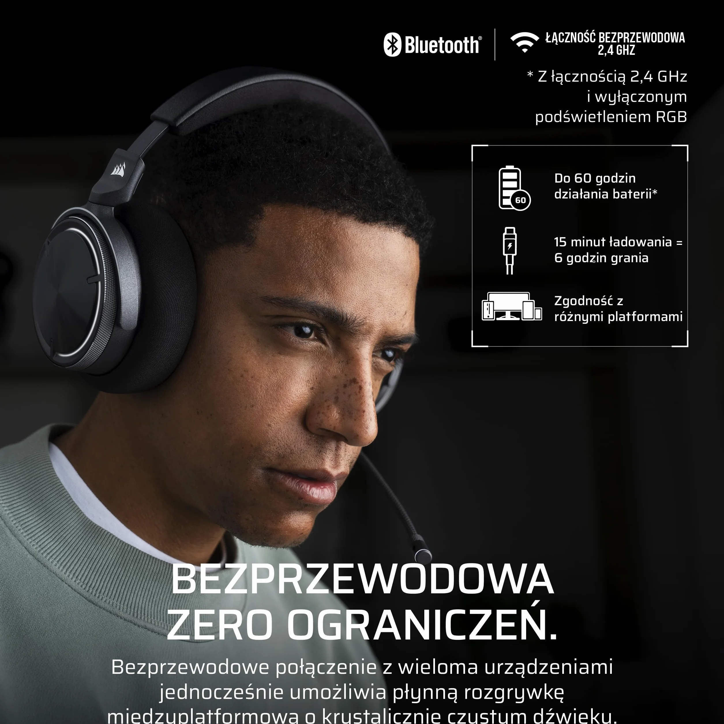 Auricolari con Microfono Gaming Corsair VIRTUOSO MAX Nero