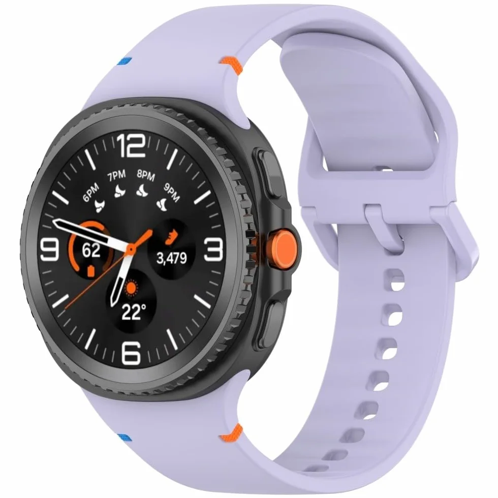 Zapasowy pasek kompatybilny z Samsung Galaxy Watch 8 40 mm 44 mm / Watch 8 Classic 46 mm, miękki pasek do zegarka, sportowy zegarek dla kobiet i mężczyzn