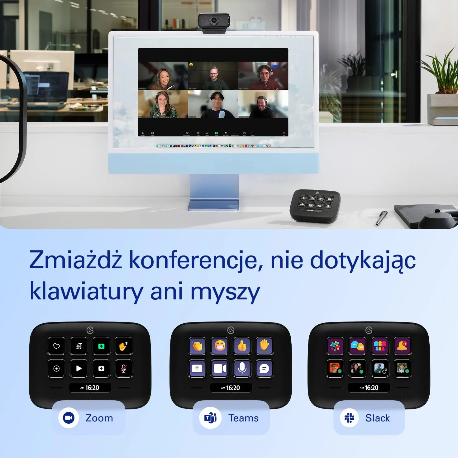 Elgato Stream Deck Neo Czarny 8 konfigurowalnych klawiszy 2 Touch Points Mac PC
