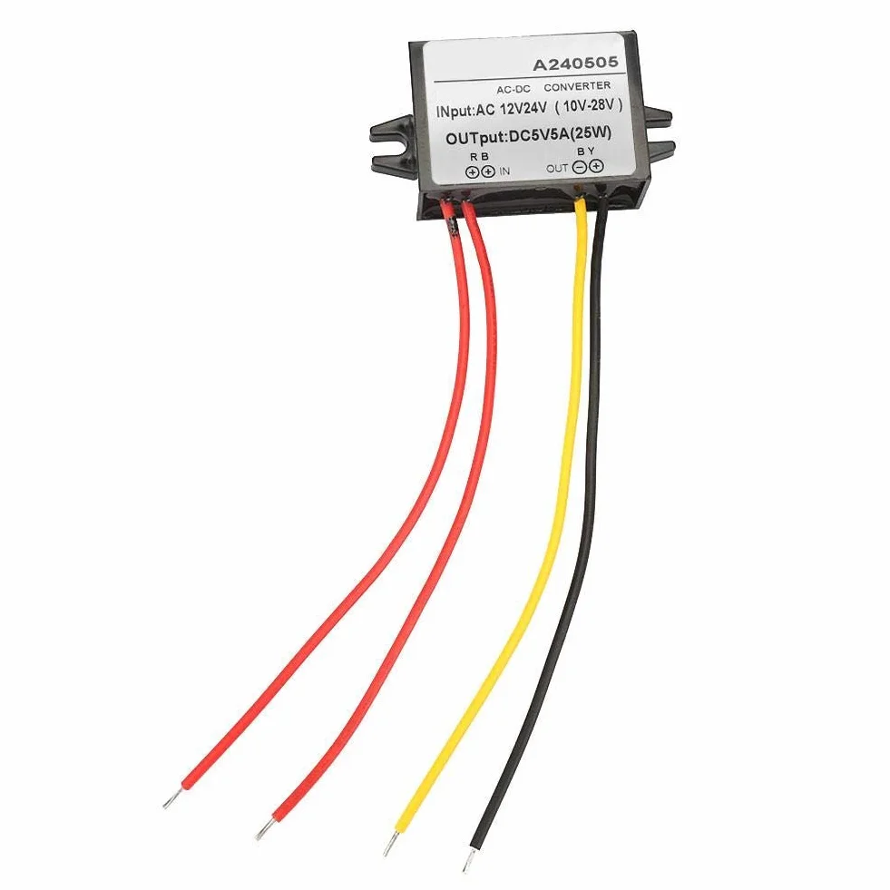 Ac 12 V / 24 V na DC 5 V konwerter obniżający Ac-DC Moduł zasilania AC-DC Converter (5A)