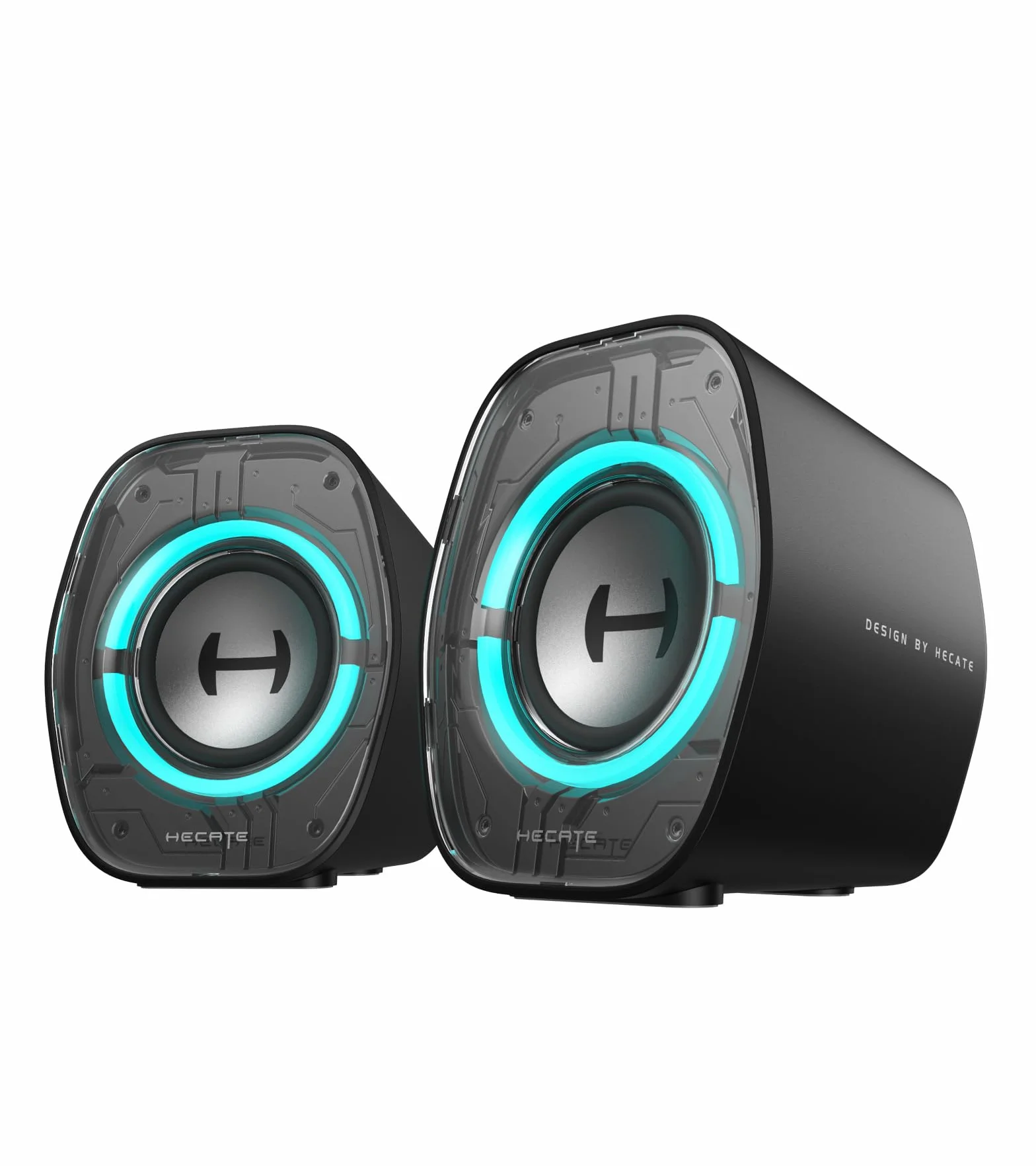 Edifier G1000 II Desktop Computer Speakers for Gaming, 2.5" Full-Range Driver & Enhanced Bass, Bluetooth 5.4 z USB-C/AUX, 9 trybów dynamicznego oświetlenia RGB, Compact for PC/PS5/Switch (czarny)