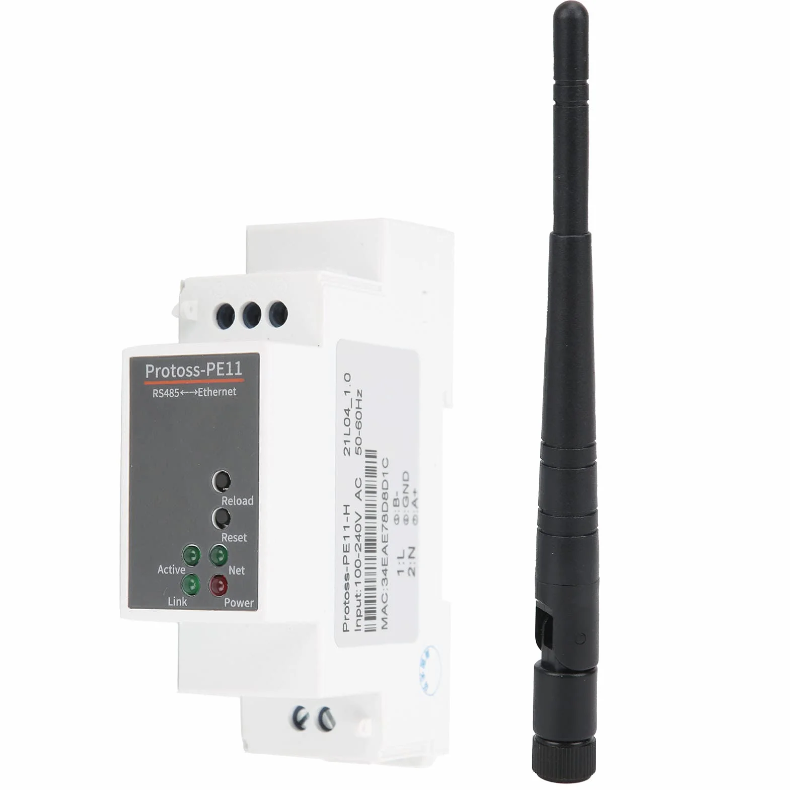 Serwer Szeregowy RS485 na Ethernet 10/100M Serwer Szeregowy RS485 na WIFI Router do Montażu na Szynie 100-240VAC PE11-H dla FreeRTOS