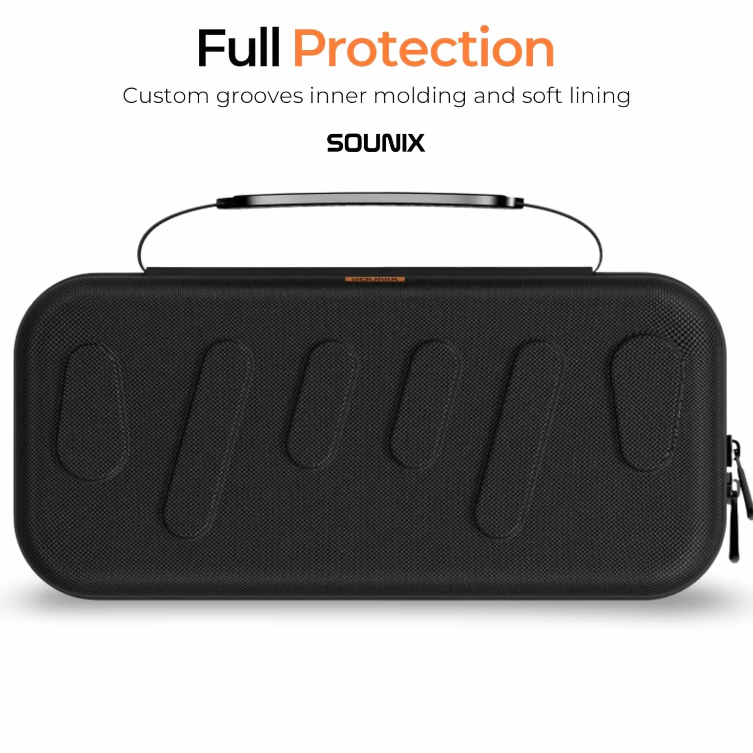 SOUNIX Etui do Przenoszenia dla Nintendo Switch 2 (2025) 7,9 Cala, Twarda Skorupa Przenośna Torba Bodróżna z 24 Gniazda na Karty do Gry i Woreczek na Akcesoria, Czarny