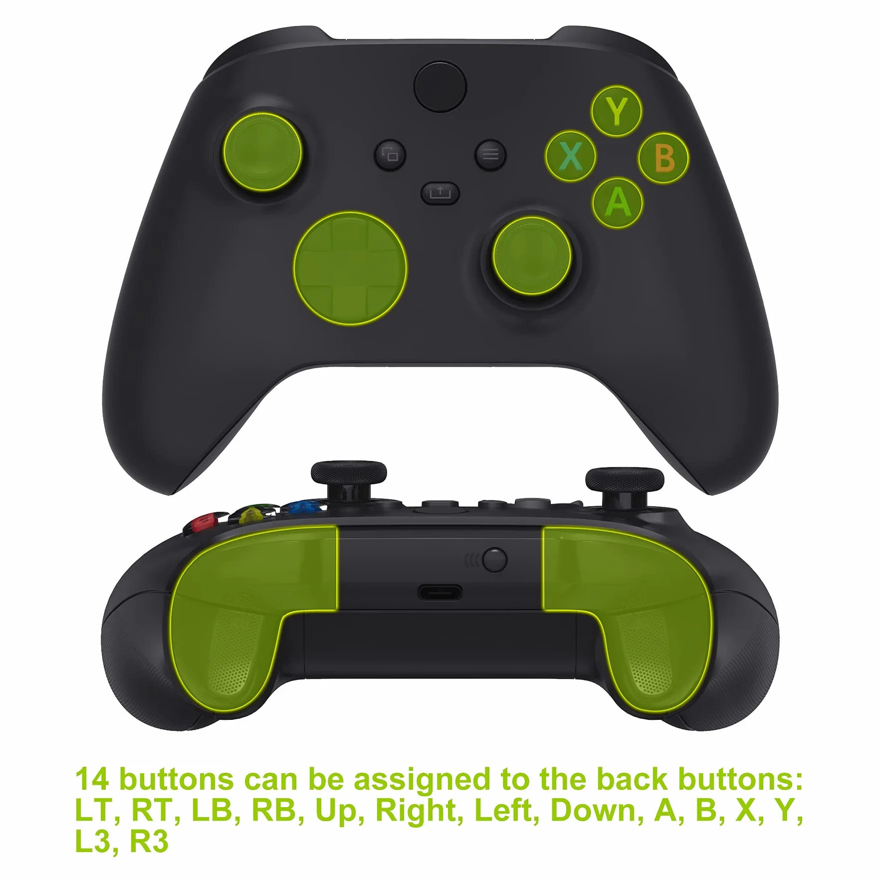 eXtremeRate Hope Programowalny zestaw Remap do kontrolera Xbox Series X/S, tablice aktualizacyjne, przeprojektowana tylna obudowa, boczne szyny i tylne przyciski do kontrolera Xbox Core, czerwony