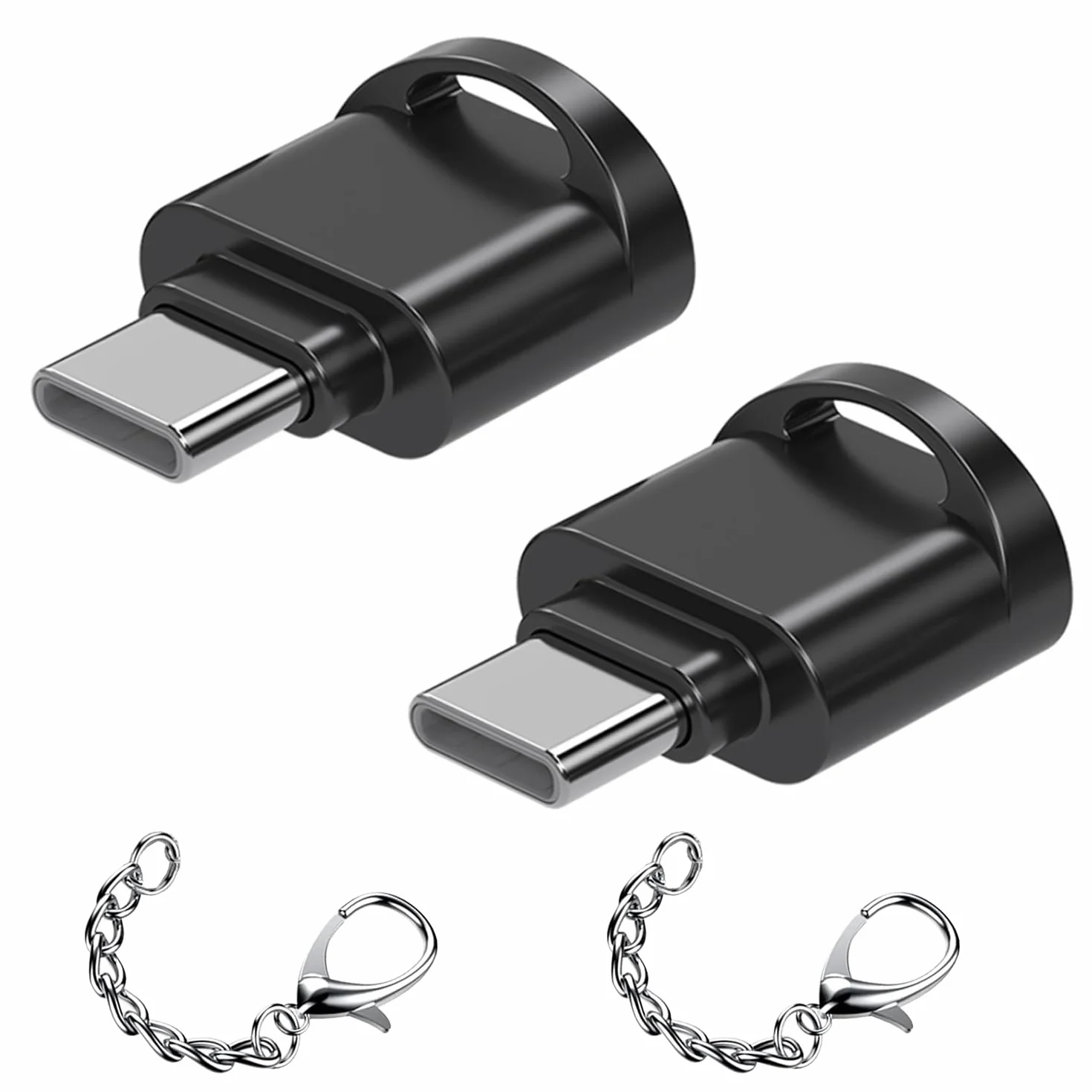 Powice Czytnik kart USB C, TF czytnik kart pamięci, adapter micro SD nadaje się do komputerów, notebooków, telefonów komórkowych i innych urządzeń z interfejsem USB C