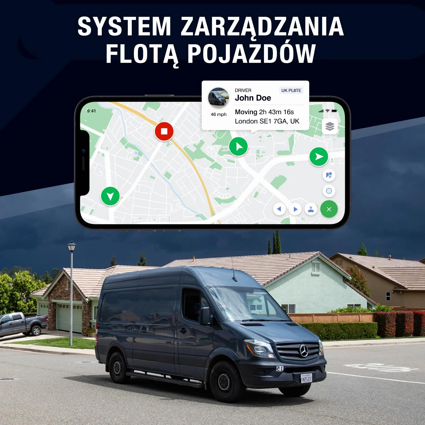 GPSLive Geo Track Lokalizator GPS do Pojazdów – Tracker GPS do Samochodu, Vana i Motocykla, Śledzenie GPS w Czasie Rzeczywistym, Samodzielna Instalacja, System Telematyczny