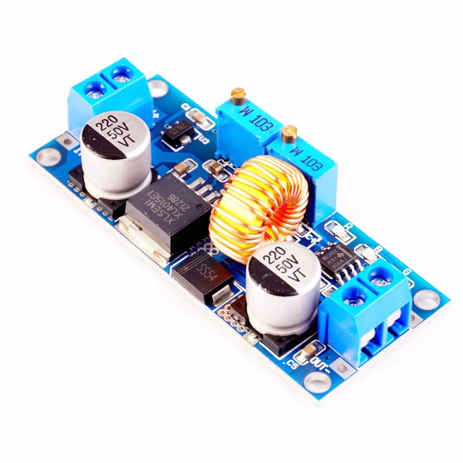 XL4015 DC-DC Buck Converter LAOMAO Regulowany konwerter napięcia 5A 8-36V do 1,25-32V Kompatybilny z Arduino Raspberry Pi