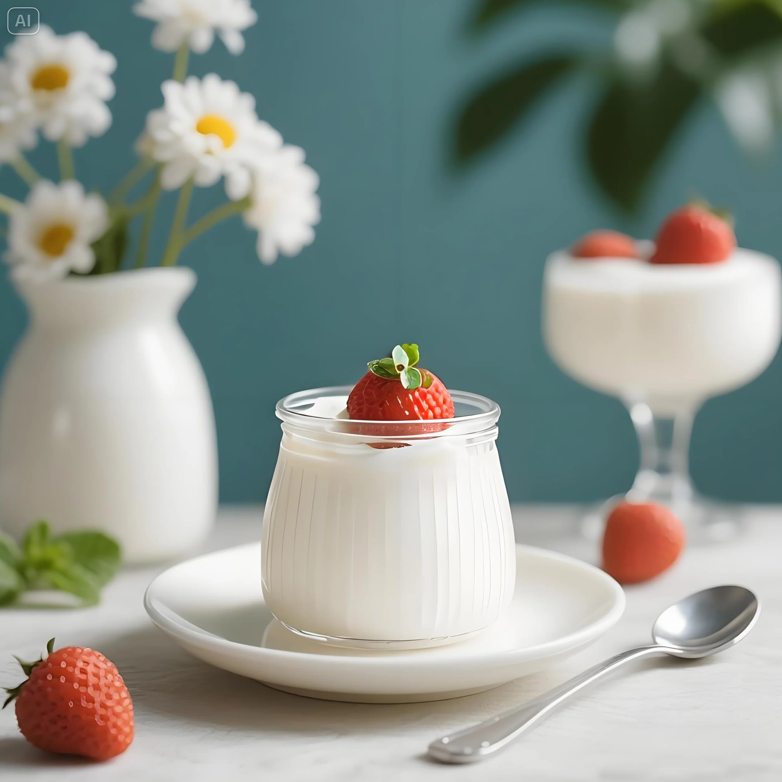 Słoiki na jogurt 200 ml 12 sztuk szklane deserowe przezroczyste z etykietą i sznurkiem