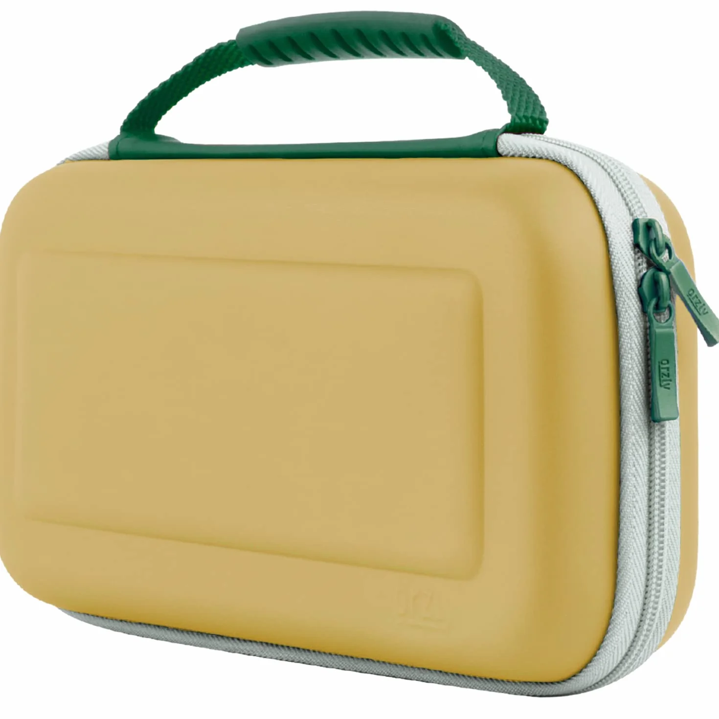 Orzly Etui na Nintendo Switch OLED i standardową konsolę Switch z akcesoriami i schowkiem na gry - zaprojektowane dla fanów Zeldy, edycja w pudełku prezentowym, złote, białe, zielone etui do