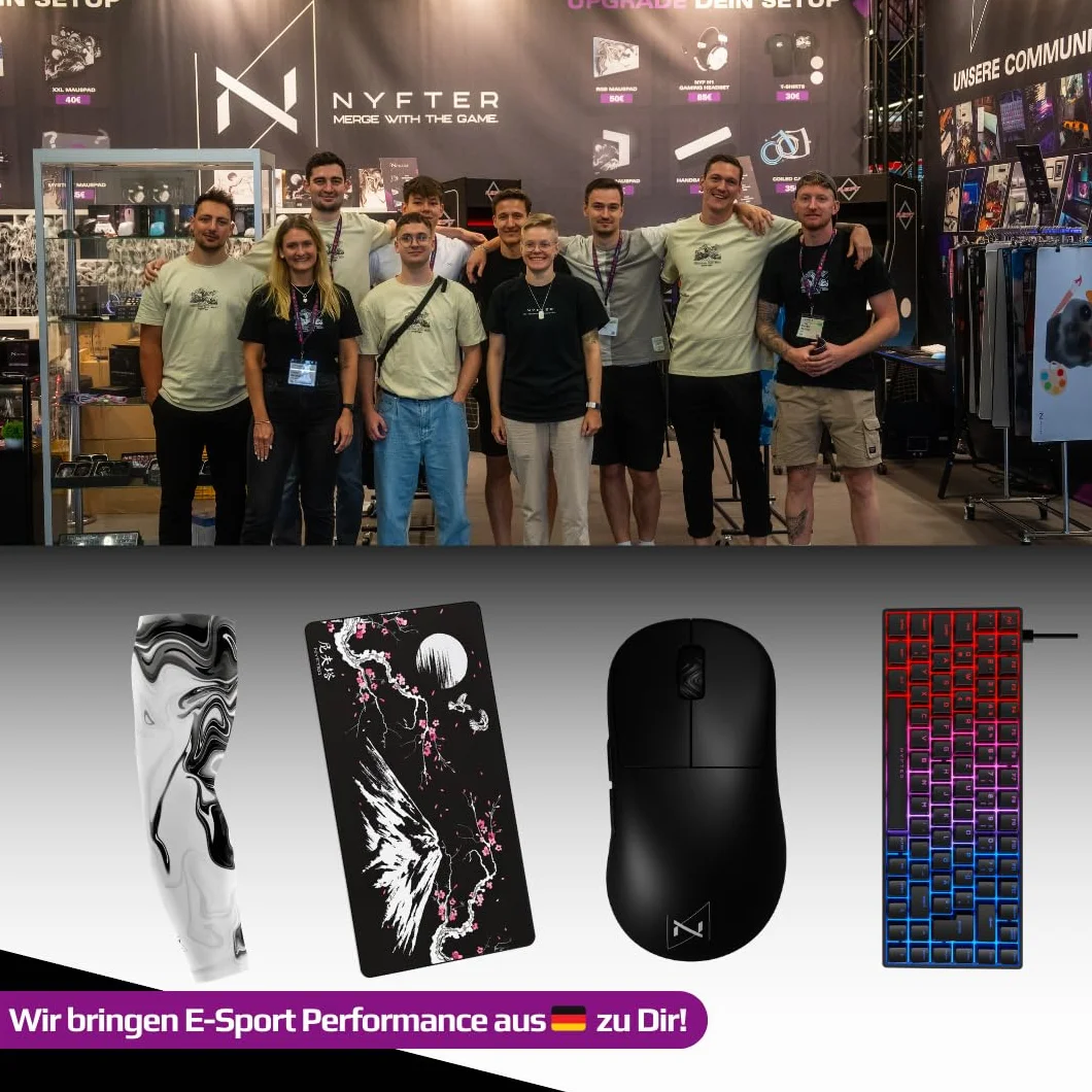 NYFTER - Premium Sakura Keycaps ISO 60% i 75% Custom Keycabs układ ISO do klawiatur mechanicznych (Sakura Black, 60%)