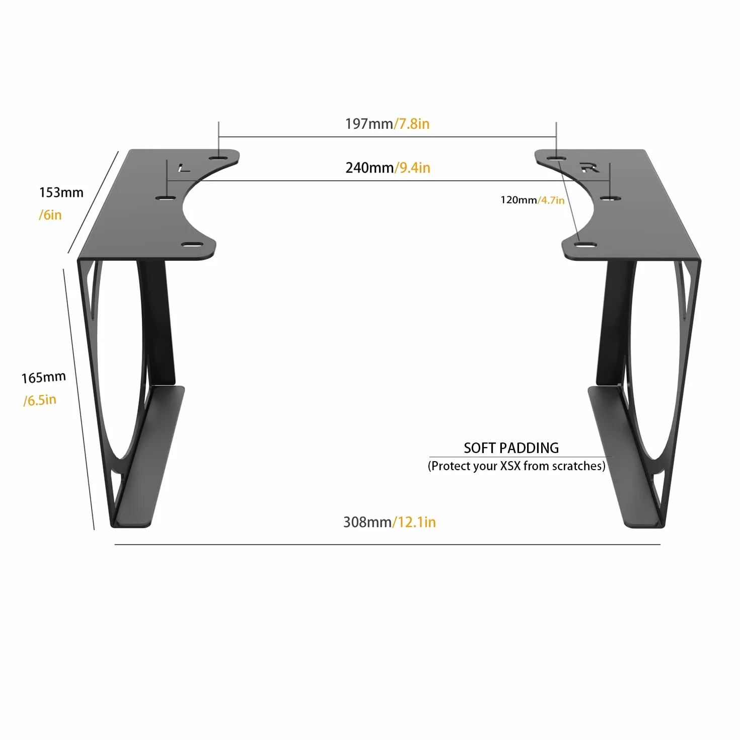 Monzlteck Uchwyt pod biurko do Xbox Series X, Stealth Mount for XSX